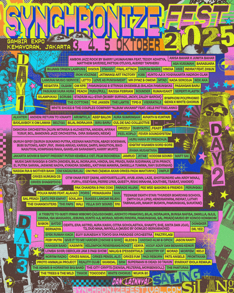 Daftar Lineup Penuh Synchronize Fest 2025 "Saling-Silang"